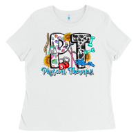 White pt therapy Ladies Tee - CowhideDigitalArt