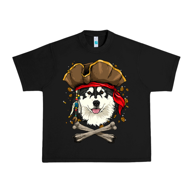 Alaskan Malamute Pirate Dog Halloween Urban Heavy Tee by linhVisuals | Teevron