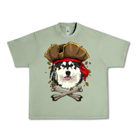 Oil Green alaskan malamute pirate dog halloween Urban Heavy Tee - linhVisuals