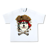 White alaskan malamute pirate dog halloween Urban Heavy Tee - linhVisuals