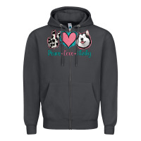 Smoke Peace Love Husky Zipper Hoodie - Jasminsmagicworld
