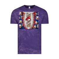 Cloud Purple Baseball Mom Vintage Tee - CowhideDigitalArt