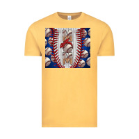 Vintage Mustard Baseball Mom Vintage Tee - CowhideDigitalArt