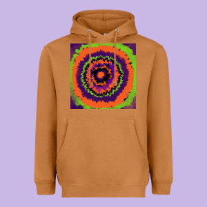 Halloween Tie  Dye Pattern Heavyweight Hoodie Designed By Ranaportraitstore