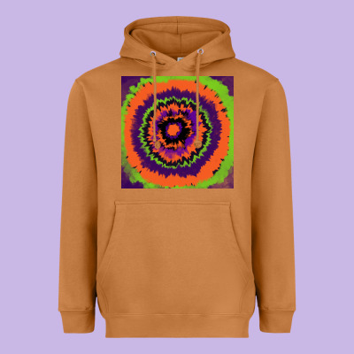 Halloween Tie  Dye Pattern Heavyweight Hoodie Designed By Ranaportraitstore
