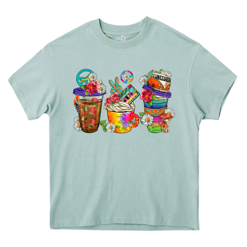 Hippie Coffee Cups Bbs Heavy Core Tee by BundleAndBundleShop | Teevron