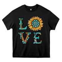 Black sunflower love Heavy Core Tee - RanaPortraitStore
