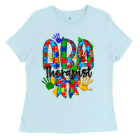 Baby Blue aba therapist Ladies Tee - CowhideDigitalArt