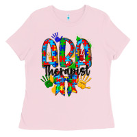 Bubblegum Pink aba therapist Ladies Tee - CowhideDigitalArt
