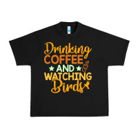 Black drinking coffee watching birds funny Urban Heavy Tee - linhVisuals
