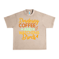 French Oak drinking coffee watching birds funny Urban Heavy Tee - linhVisuals