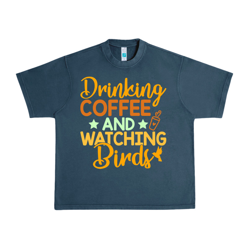 Drinking Coffee Watching Birds Funny Urban Heavy Tee by linhVisuals | Teevron