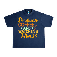 Navy drinking coffee watching birds funny Urban Heavy Tee - linhVisuals