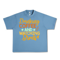 Pebble Blue drinking coffee watching birds funny Urban Heavy Tee - linhVisuals