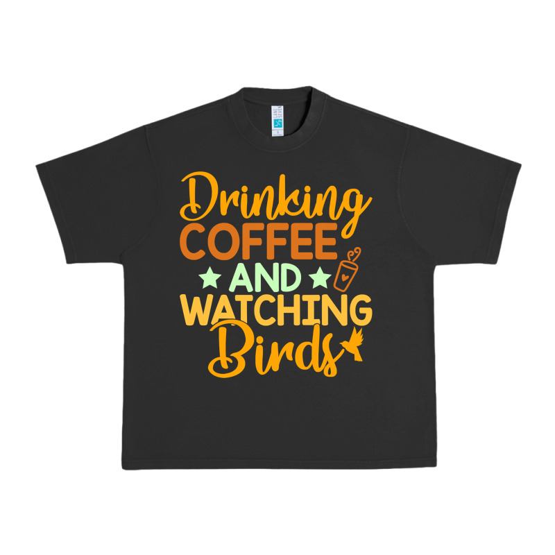 Drinking Coffee Watching Birds Funny Urban Heavy Tee by linhVisuals | Teevron