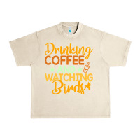 Sandshell drinking coffee watching birds funny Urban Heavy Tee - linhVisuals