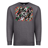 Charcoal Heather cowhide and serape background Premium Sweatshirt - RanaPortraitStore
