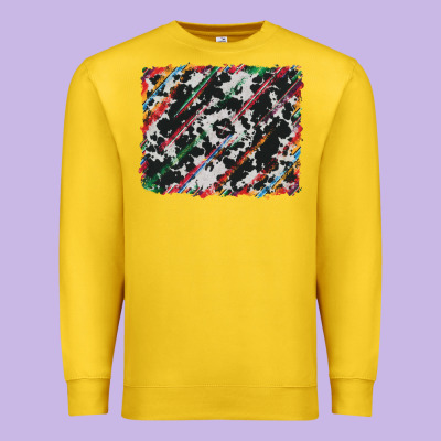 Cowhide And Serape Background Premium Sweatshirt Designed By Ranaportraitstore