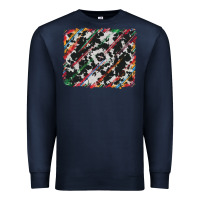 Navy cowhide and serape background Premium Sweatshirt - RanaPortraitStore