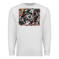 Oatmeal Heather cowhide and serape background Premium Sweatshirt - RanaPortraitStore