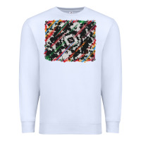 White cowhide and serape background Premium Sweatshirt - RanaPortraitStore