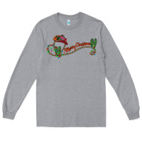 Heather Grey merry christmas western Long Sleeve Tee - CowhideDigitalArt