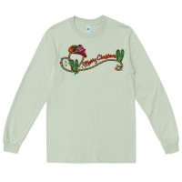 Matcha merry christmas western Long Sleeve Tee - CowhideDigitalArt