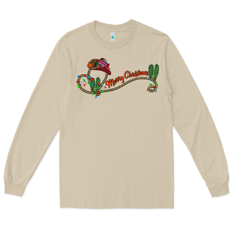 Merry Christmas Western Long Sleeve Tee by CowhideDigitalArt | Teevron