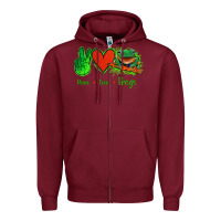 Peace Love Frogs Zipper Hoodie | Teevron