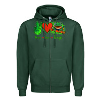 Sports Green Peace Love Frogs Zipper Hoodie - Jasminsmagicworld