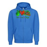 True Royal Peace Love Frogs Zipper Hoodie - Jasminsmagicworld