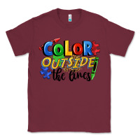 Burgundy Color outside the lines Classic Tee - FaDigitalArtStudio