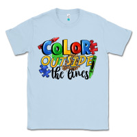 Dusty Blue Color outside the lines Classic Tee - FaDigitalArtStudio