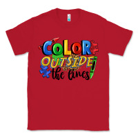 Red Color outside the lines Classic Tee - FaDigitalArtStudio
