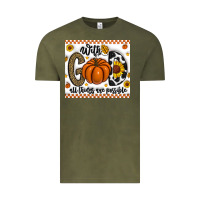 Vintage Olive With God All Things Are Possible Vintage Tee - CowhideDigitalArt