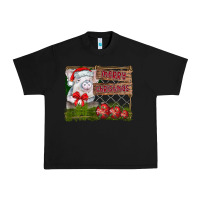 Black merry Christmas pig Urban Heavy Tee - CowhideDigitalArt