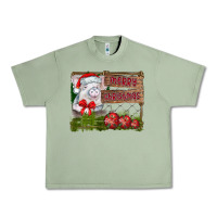 Oil Green merry Christmas pig Urban Heavy Tee - CowhideDigitalArt