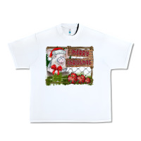 White merry Christmas pig Urban Heavy Tee - CowhideDigitalArt