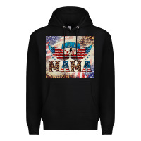 Black american mama Premium Hoodie - BarkalooDesign