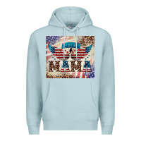 Blue Mist american mama Premium Hoodie - BarkalooDesign