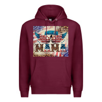 Burgundy american mama Premium Hoodie - BarkalooDesign