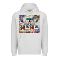 Dove Grey american mama Premium Hoodie - BarkalooDesign