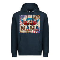 Navy american mama Premium Hoodie - BarkalooDesign