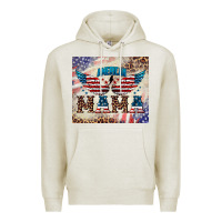 Oatmeal Heather american mama Premium Hoodie - BarkalooDesign