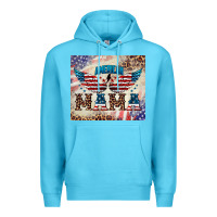 Ocean Blue american mama Premium Hoodie - BarkalooDesign