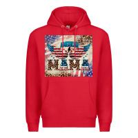 Red american mama Premium Hoodie - BarkalooDesign