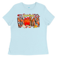 Baby Blue basketball mama Ladies Tee - CowhideDigitalArt
