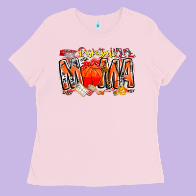 Basketball Mama Ladies Tee Designed By Cowhidedigitalart