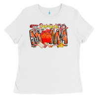 White basketball mama Ladies Tee - CowhideDigitalArt
