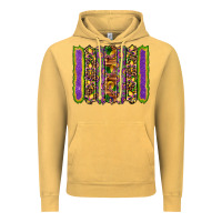 Mardi Gras Fleur De Lis Mask Leopard Glitter  Brushstrokes Vintage Hoodie | Teevron